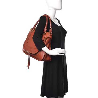 Chloe Calfskin Large Marcie Satchel Maple Leaf 3 of 13