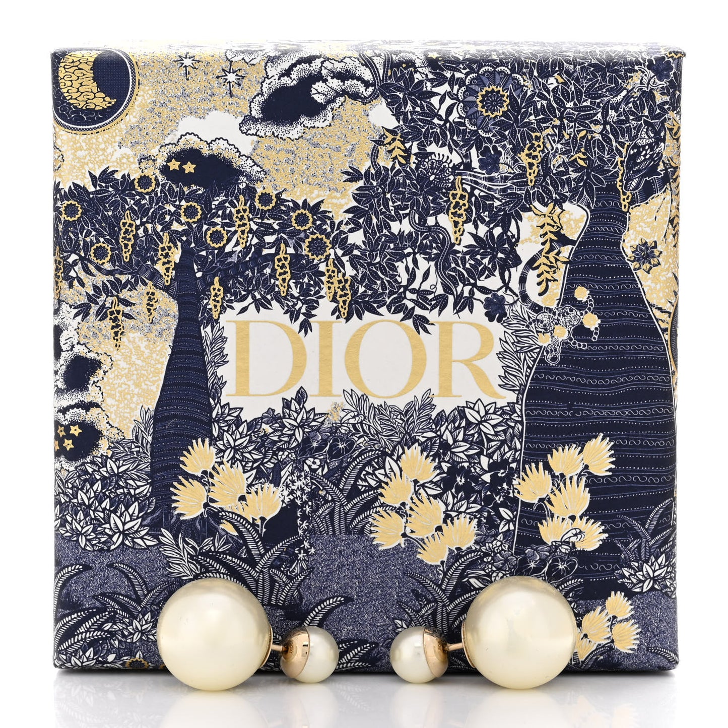 Pearl Mise En Dior Tribal Earrings Gold