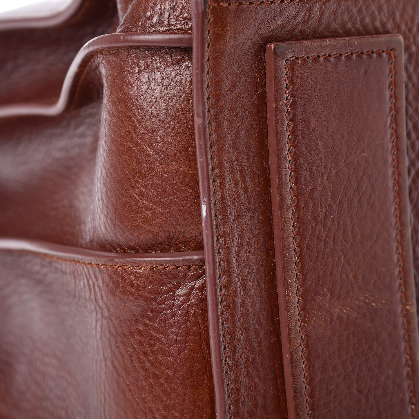 Grained Calfskin Medium Supple Sac De Jour Dark Brown