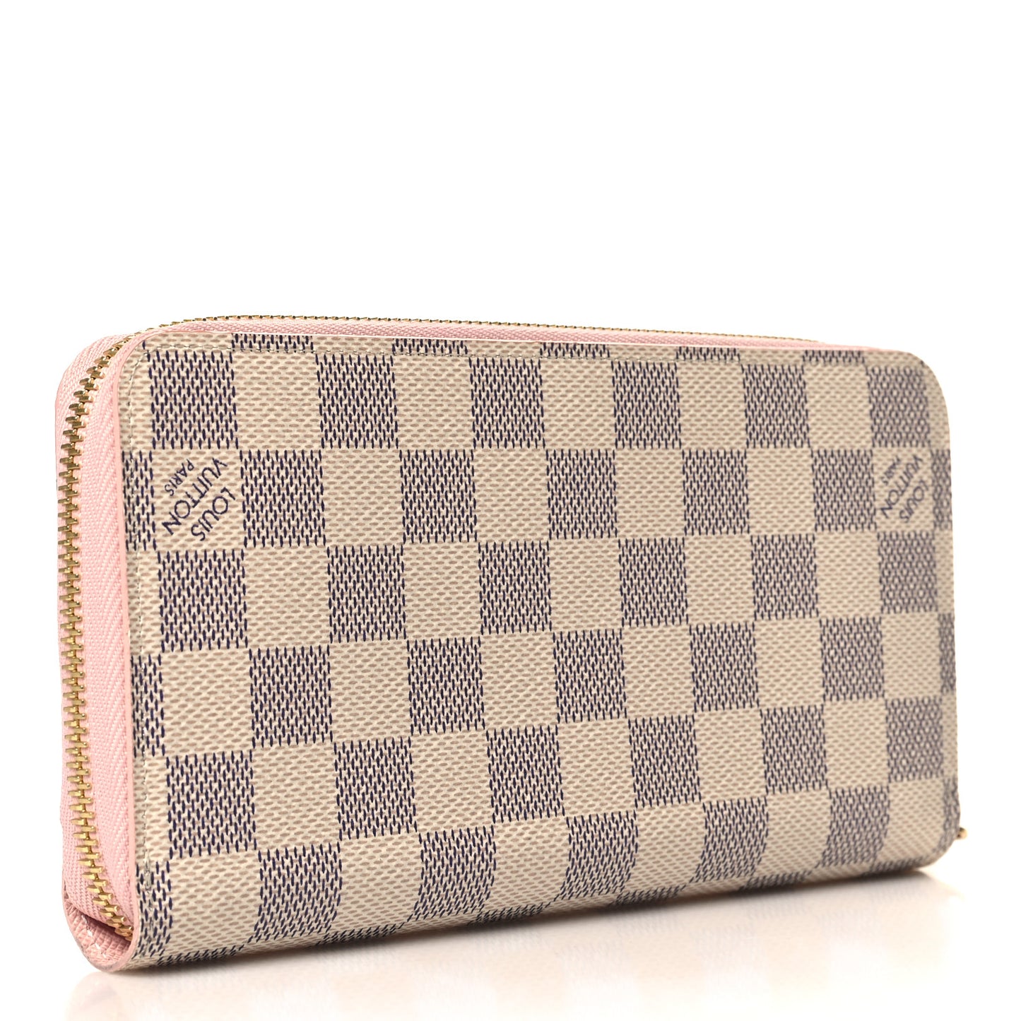 Damier Azur Zippy Wallet Rose Ballerine