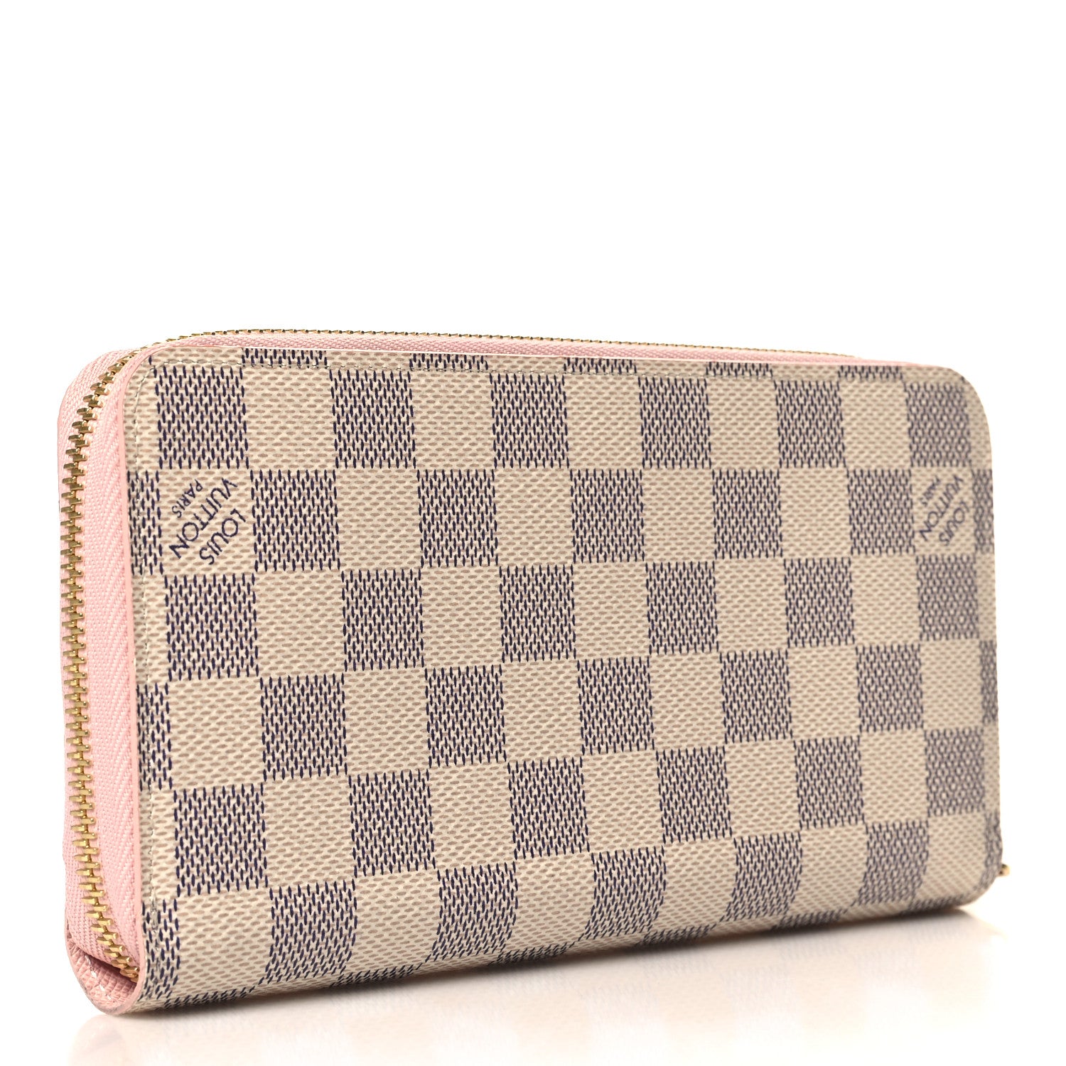 Louis Vuitton Damier Azur Zippy Wallet Rose Ballerine 3 of 6