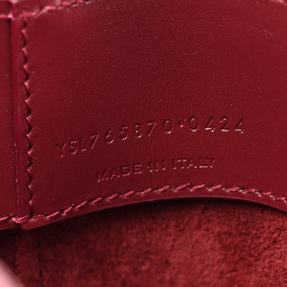 Saint Laurent Shiny Calfskin Le 37 Mini Bucket Bag Rouge Merlot 7 of 10