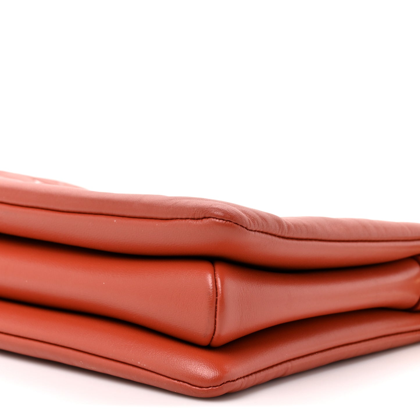 Lambskin Embossed Monogram Coussin PM Terracotta Brown