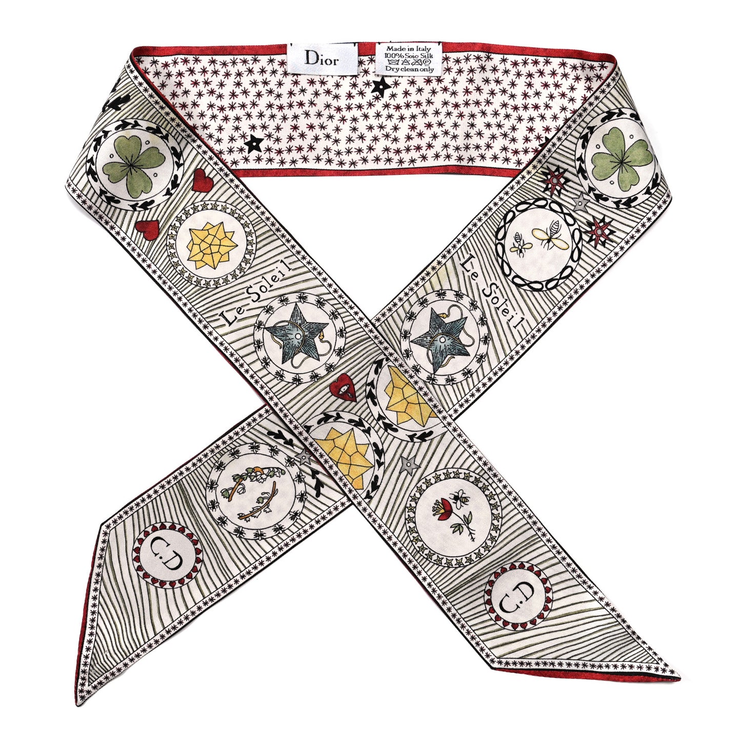 Silk Le Soleil Tarot Mitzah Scarf Off White