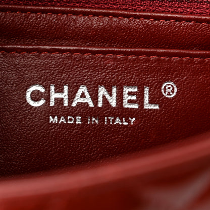 Chanel Patent Quilted Mini Square Flap Dark Red 6 of 10