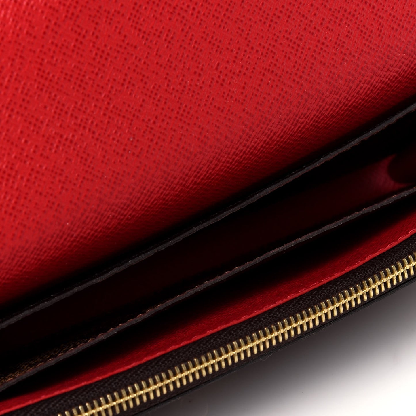 Damier Ebene Emilie Wallet Red