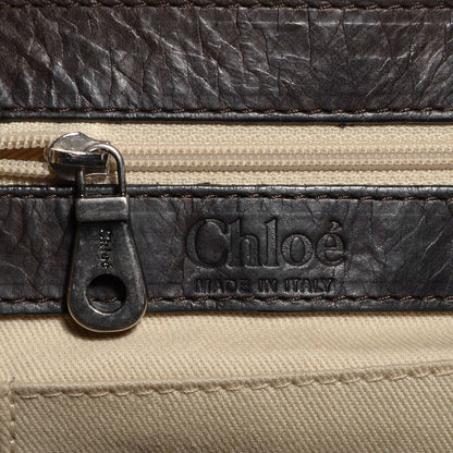 Chloe Python Silverado Shoulder Bag Dark Brown 9 of 11