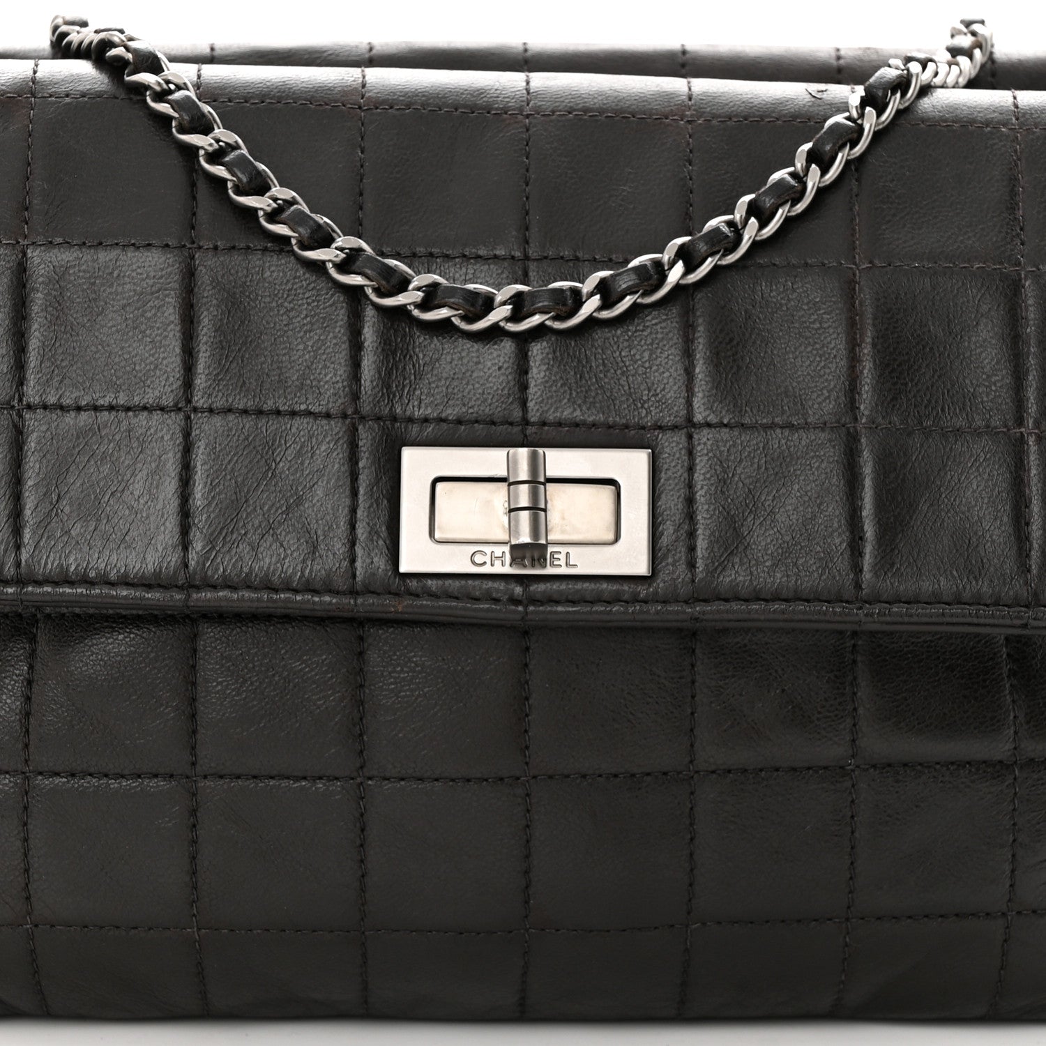 Chanel Lambskin Chocolate Bar Mademoiselle Flap Black 10 of 12