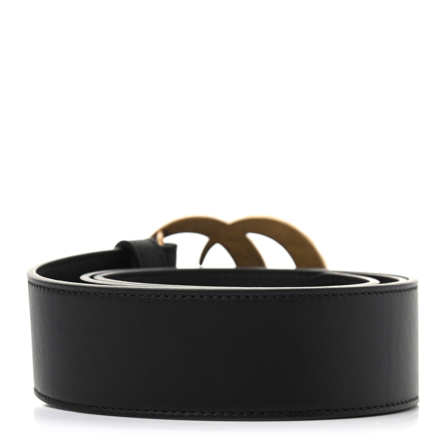 Gucci Moon Calfskin Pearl Double G 40mm Belt 85 34 Black Cream 2 of 5