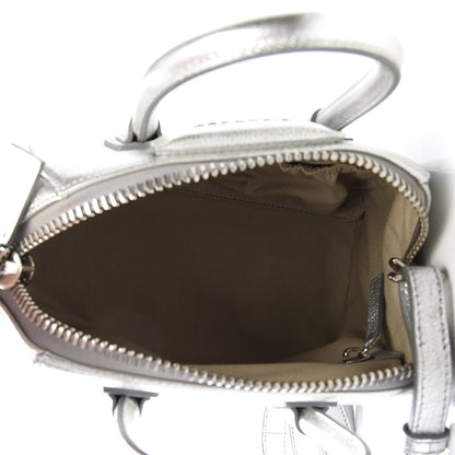Givenchy Metallic Sugar Goatskin Mini Antigona Silver 4 of 10