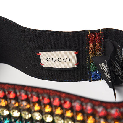 Gucci Metallic Crystal Embellished Webby Headband 57 Rainbow 3 of 3