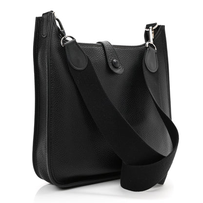 Hermes Taurillon Clemence Evelyne PM Black 4 of 17