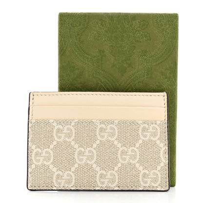 Gucci GG Supreme Monogram Calfskin Card Holder Beige Mystic White 7 of 7