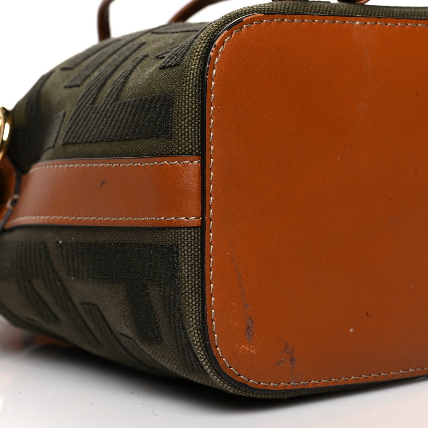 Canvas Vitello King F is Fendi FF Embroidered Mini Mon Tresor Bucket Bag Amazzonia Cuoio