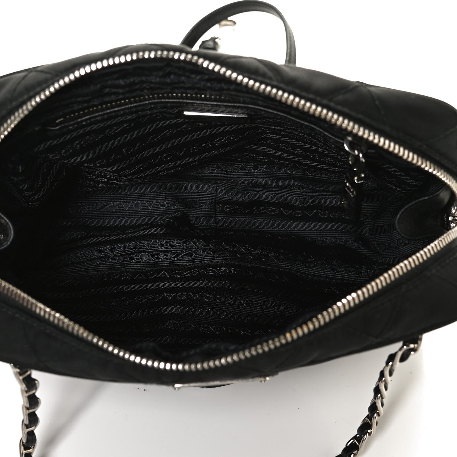 Prada Nylon Tessuto Impuntu Quilted Bandoliera Crossbody Bag Black 5 of 11