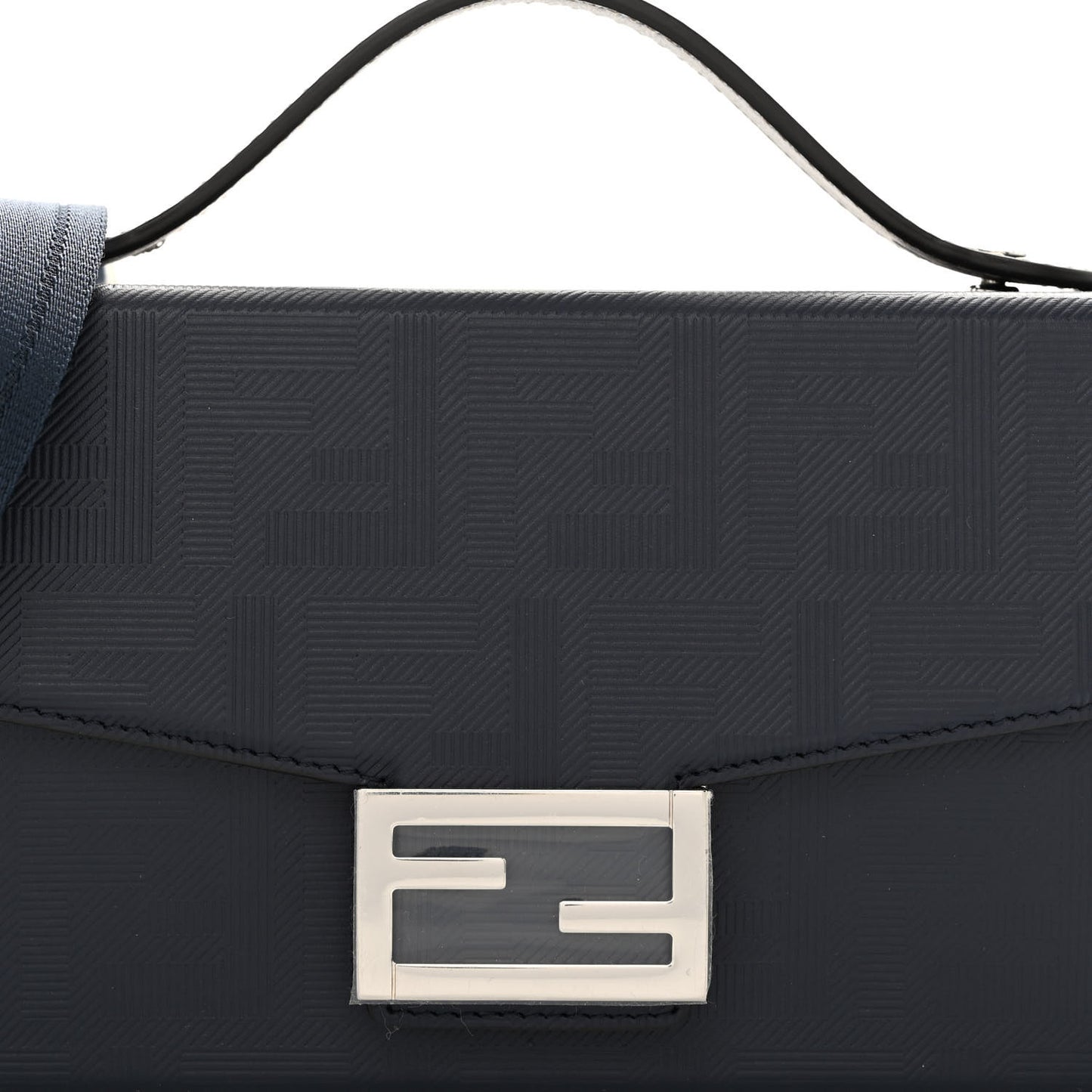 Vitello King FF Lines Embossed Baguette Soft Trunk Midnight