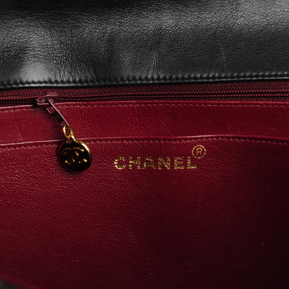 Chanel Lambskin Quilted XL Jumbo Single Flap Black 6 of 8