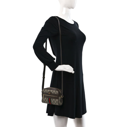 Gucci GG Supreme Monogram Web Mini Ophidia Shoulder Bag Brown 2 of 10