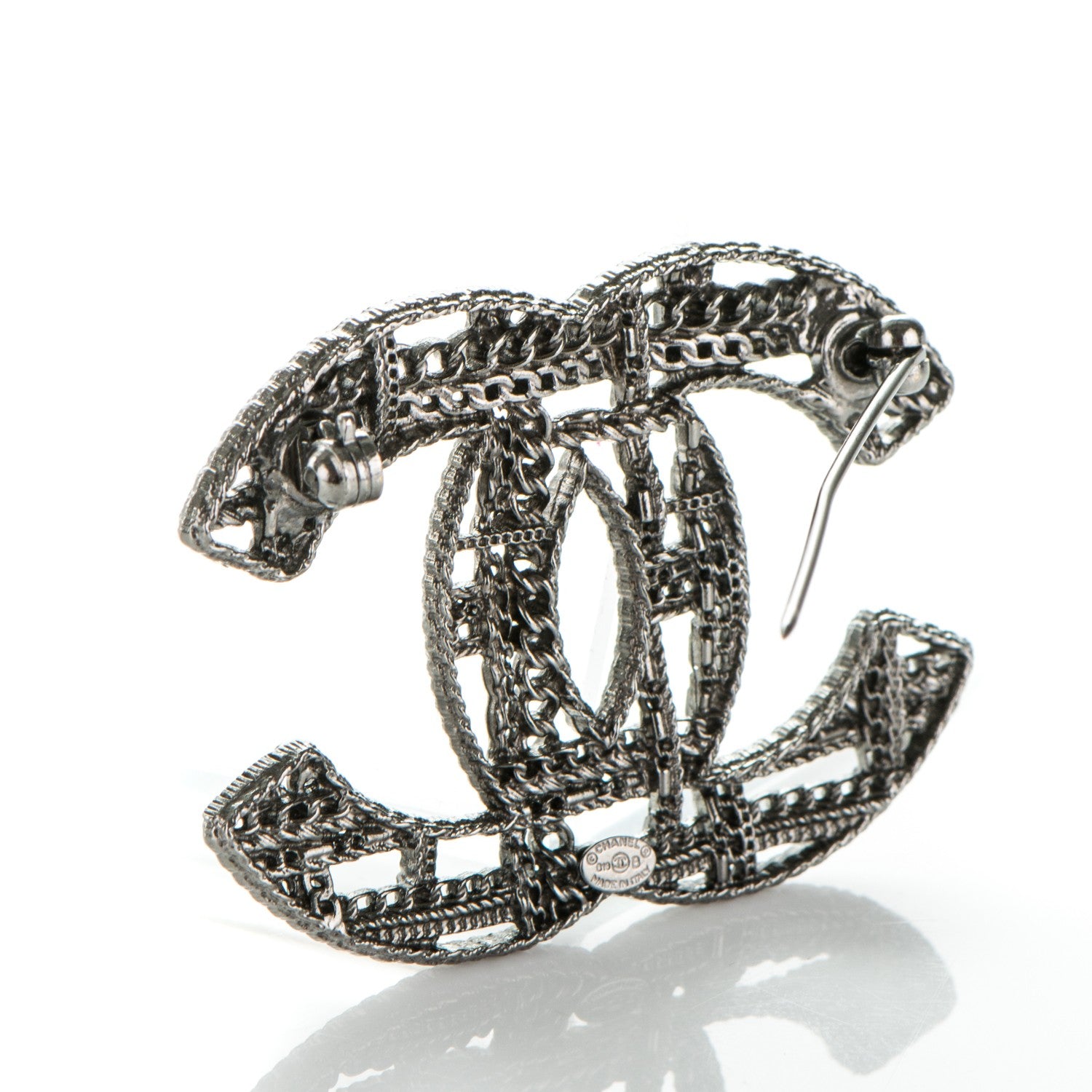 Chanel Ruthenium Chain CC Brooch 3 of 4
