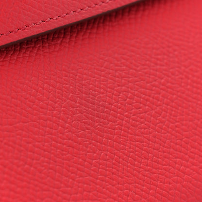Hermes Epsom Kelly Longue Wallet Rouge Pivoine 23 of 28