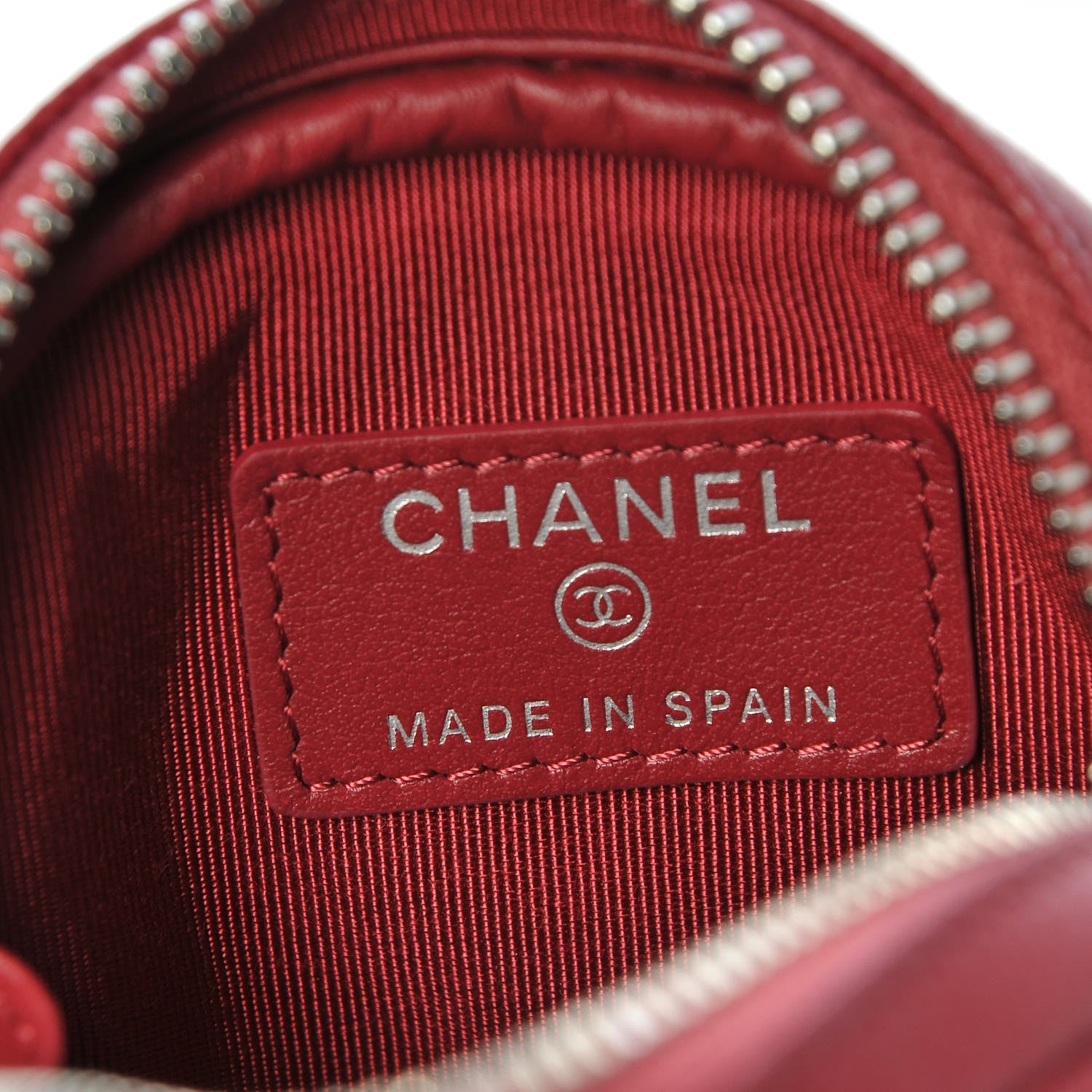 Chanel Caviar Quilted Zip Around Classic Coin Purse Dark Pink 6 of 8