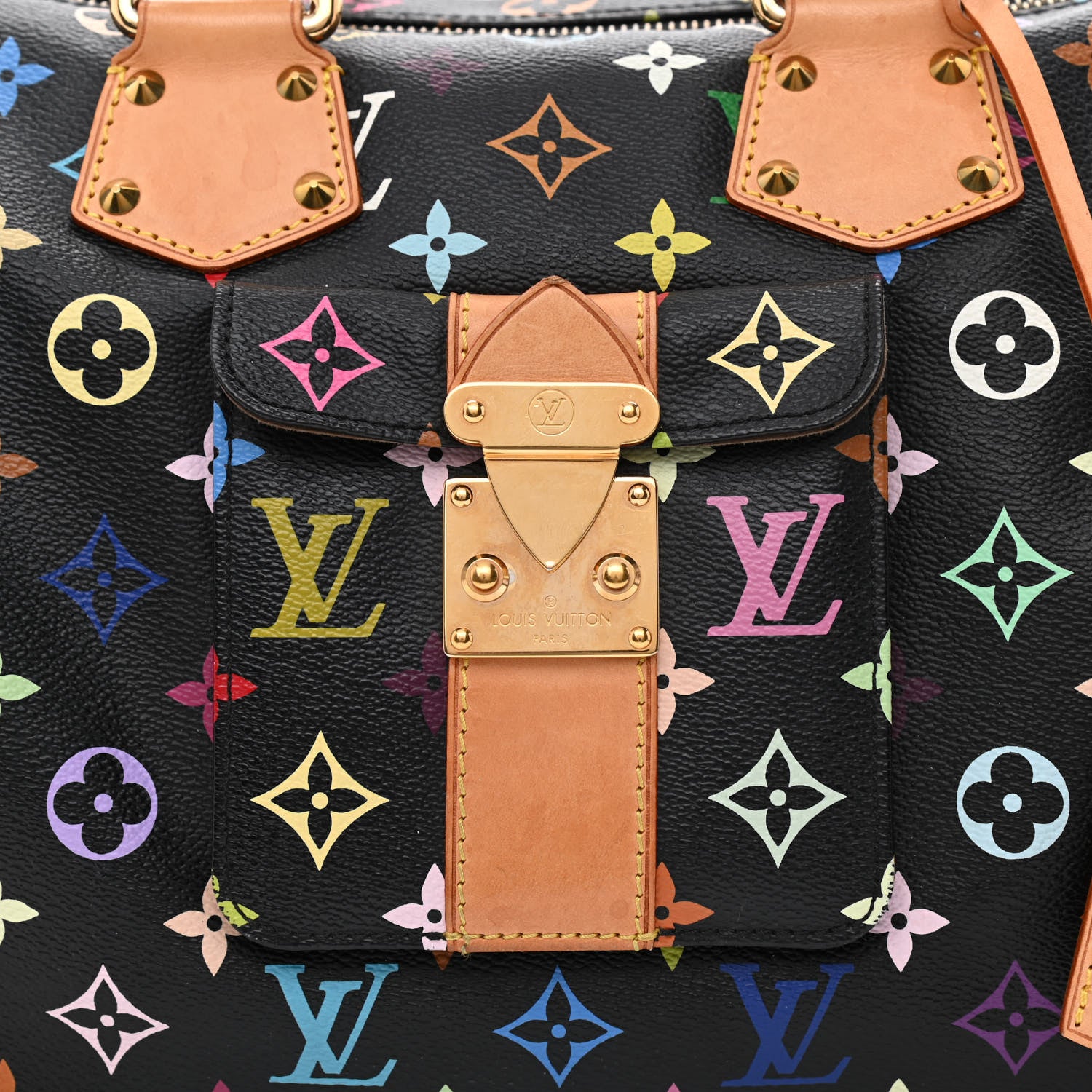 Louis Vuitton Monogram Multicolor Speedy 30 Black 10 of 13