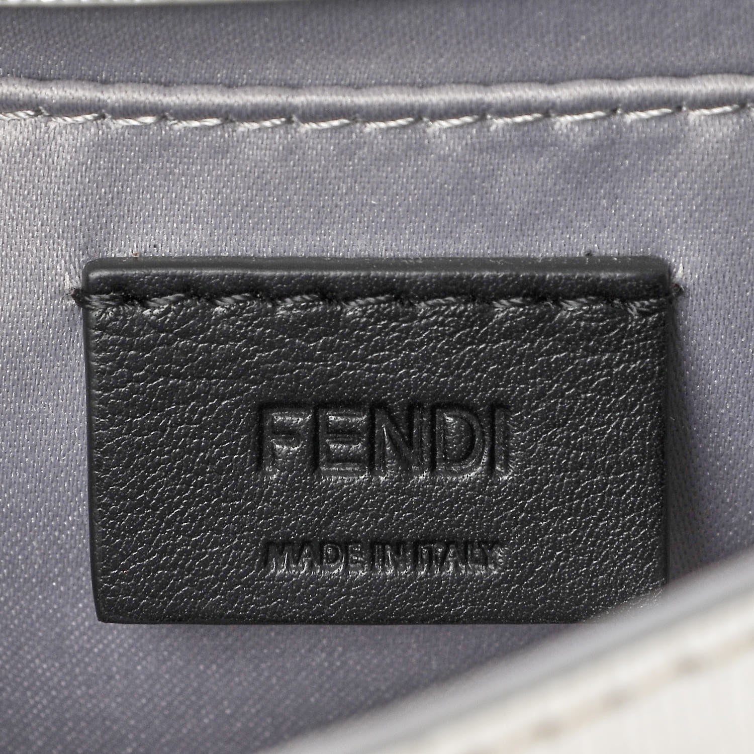 Fendi Vitello Mirror Elite Bi-Color Mini Rush Clutch Argento Champagne 6 of 7