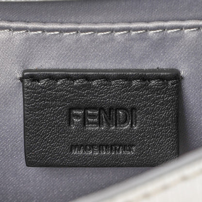Fendi Vitello Mirror Elite Bi-Color Mini Rush Clutch Argento Champagne 6 of 7
