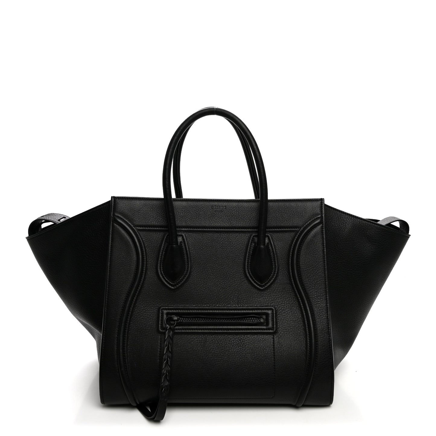Supple Calfskin Medium Phantom Luggage Black