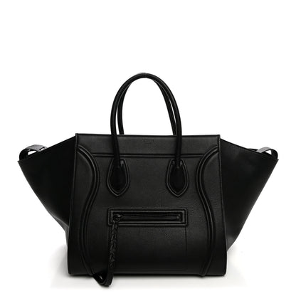 Celine Supple Calfskin Medium Phantom Luggage Black 3 of 11