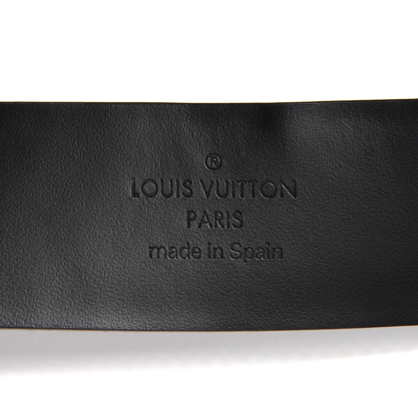 Glazed Leather LV Anagramme 30mm Belt 85 34 Black