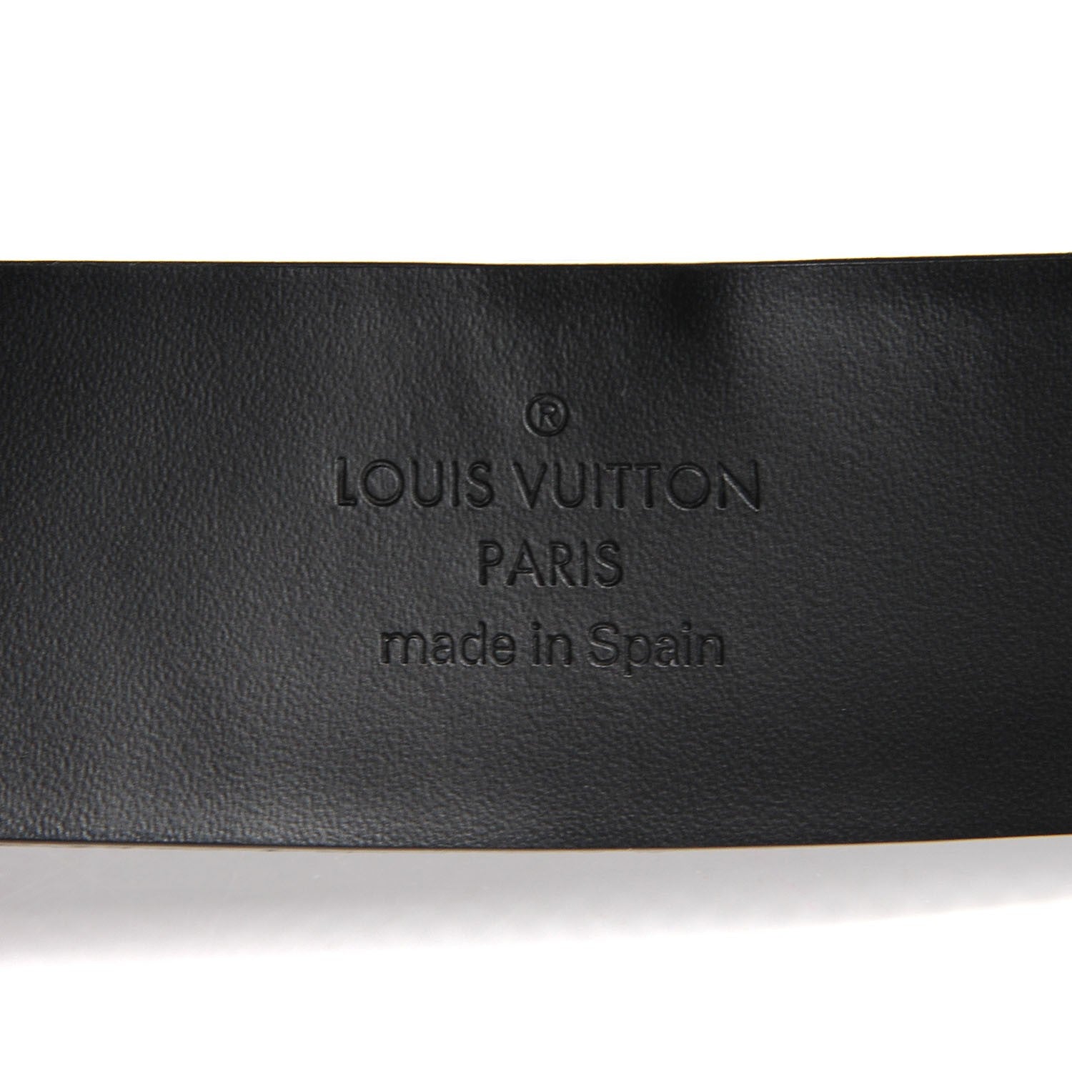 Louis Vuitton Glazed Leather LV Anagramme 30mm Belt 85 34 Black 4 of 8