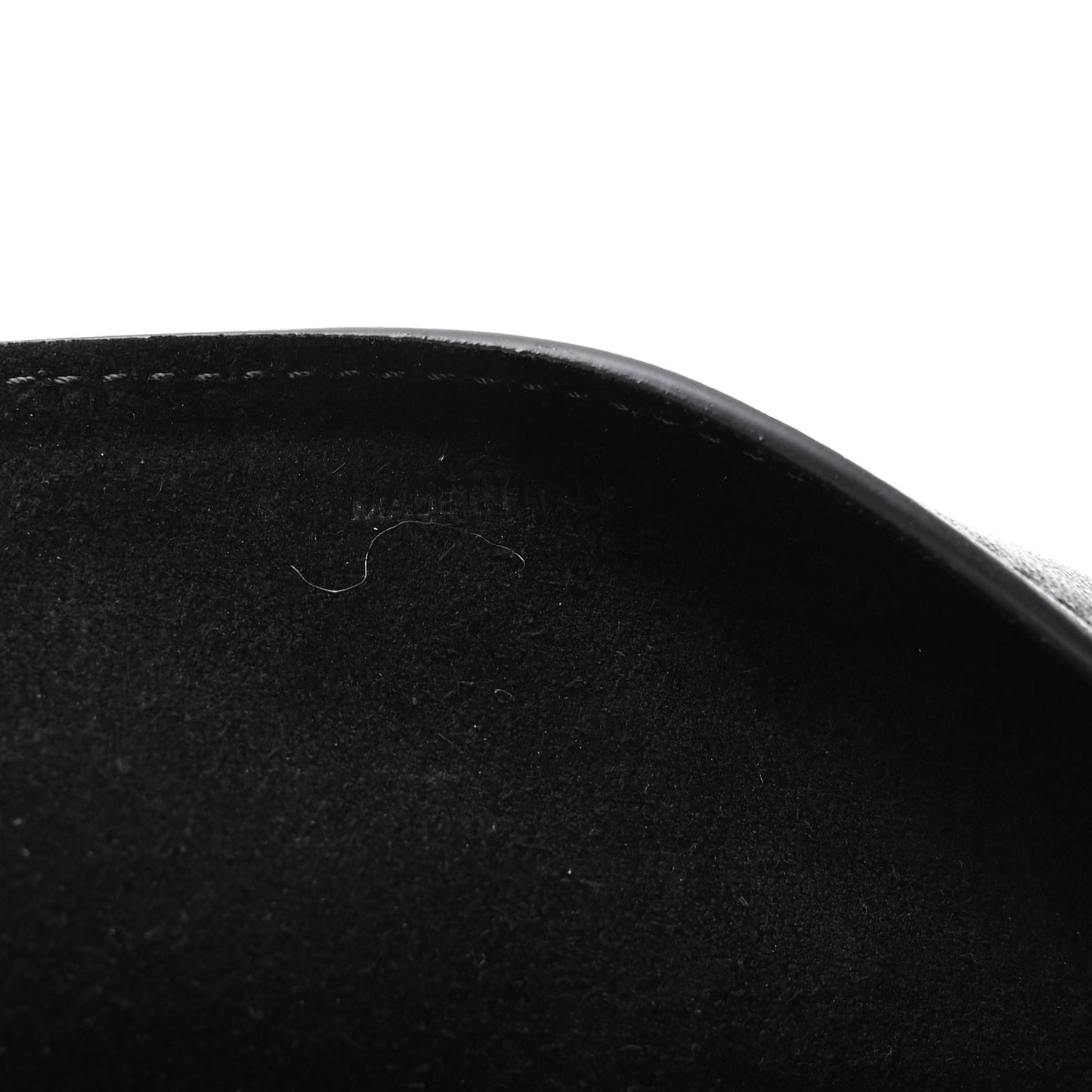 Shiny Lambskin Soft Triomphe Half Moon Bag Black