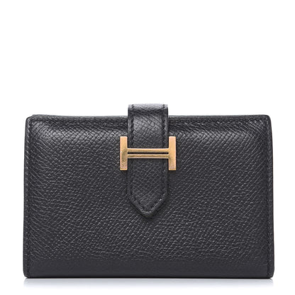 Hermes Epsom Bearn Card Holder Wallet Black 1 of 10