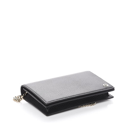 Gucci Dollar Calfskin Medium Betty Chain Wallet Black 3 of 7
