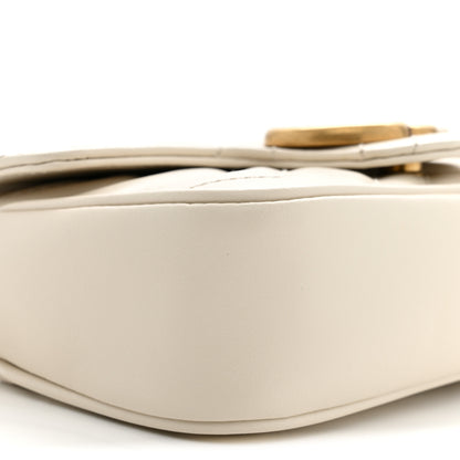 Gucci Calfskin Matelasse Super Mini GG Marmont Shoulder Bag White 8 of 10