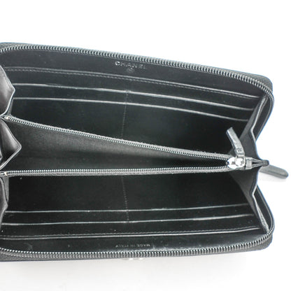 Chanel Lambskin Quilted Boy Zip Around Wallet Black 5 of 8