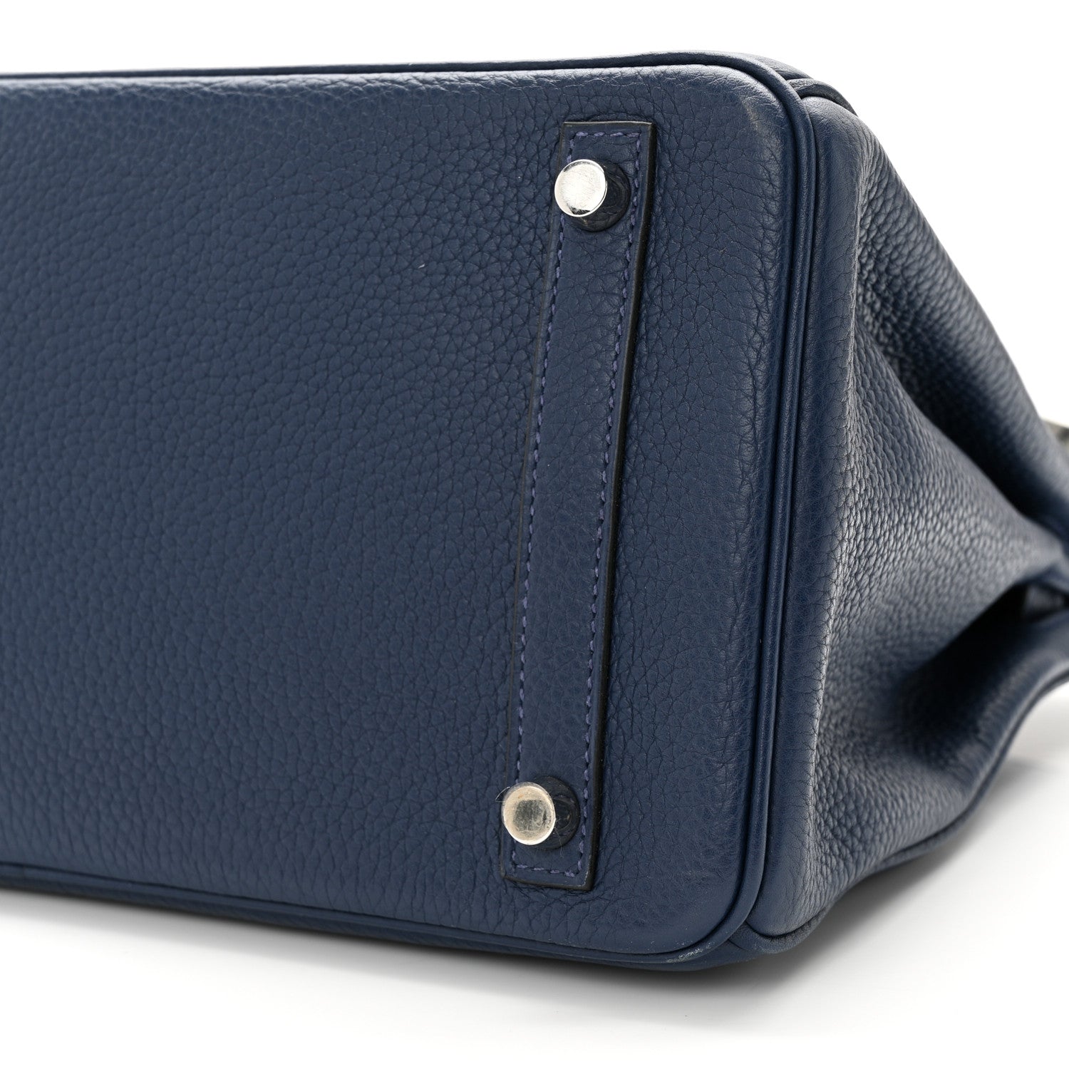 Hermes Taurillon Clemence Birkin 30 Bleu Saphir 10 of 10