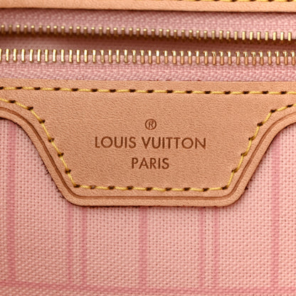 Louis Vuitton Damier Azur Neo Neverfull MM Rose Ballerine 7 of 10