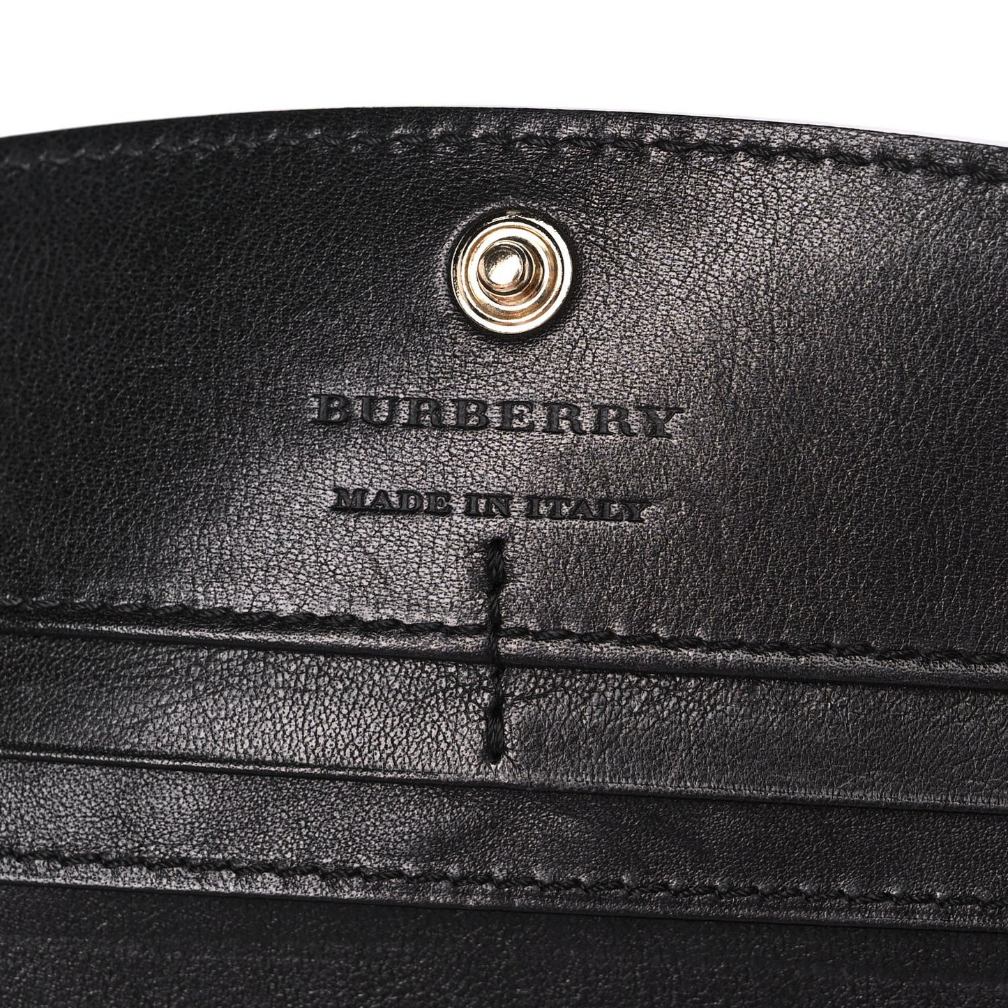 Calfskin House Check Porter Continental Wallet Black