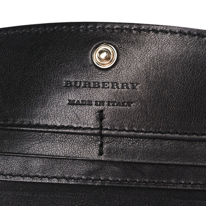 Burberry Calfskin House Check Porter Continental Wallet Black 6 of 9