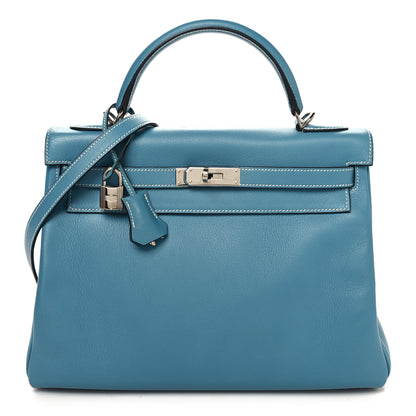 Hermes Evercolor Kelly Retourne 32 Bleu Jean 1 of 13