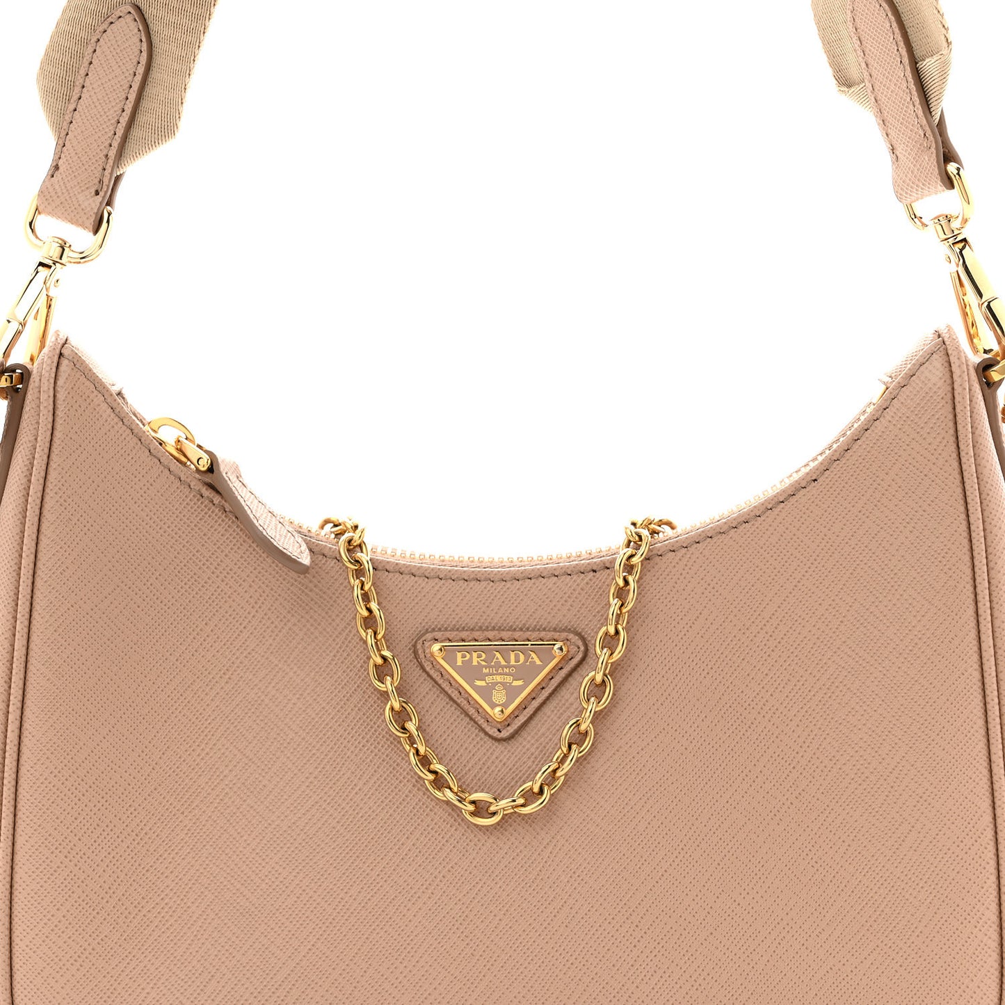 Saffiano Lux Re-Edition 2005 Shoulder Bag Cammeo