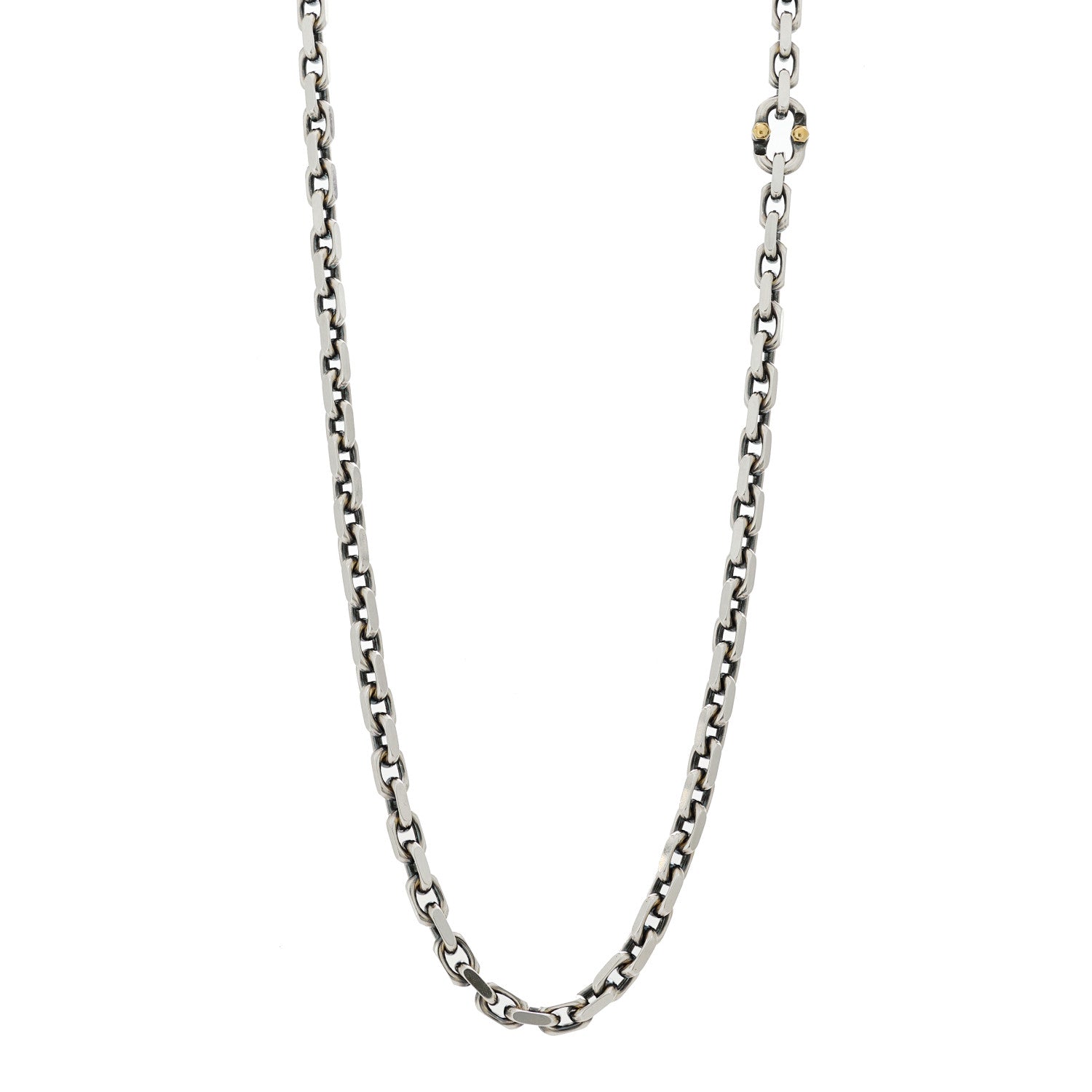 Tiffany Sterling Silver 18K Yellow Gold Makers Chain Necklace 24" 1 of 5