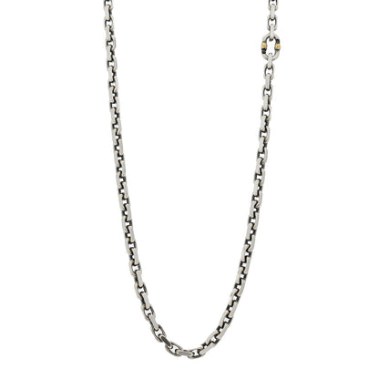 Tiffany Sterling Silver 18K Yellow Gold Makers Chain Necklace 24" 1 of 5