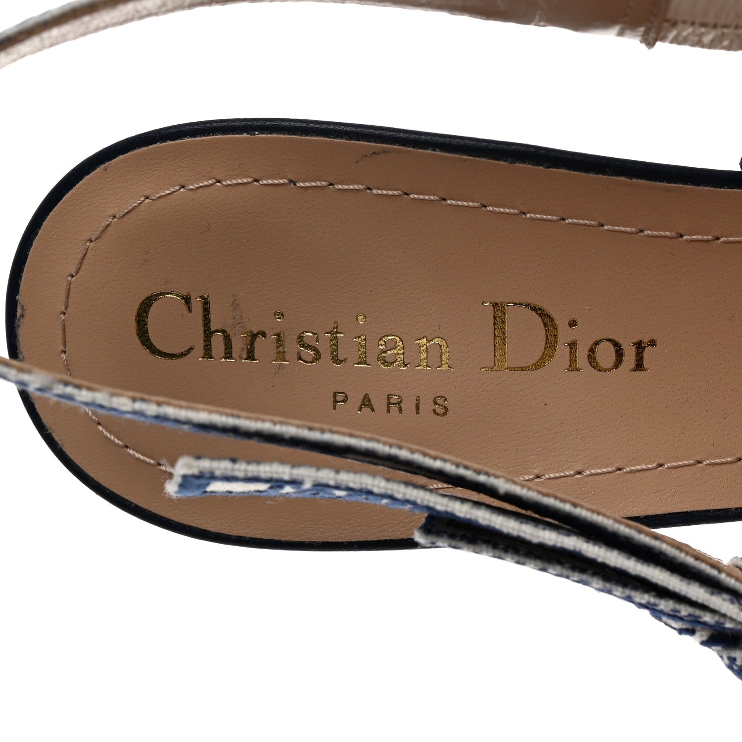 Christian Dior Toile de Jouy Ribbon Embroidered Jardin d'Hiver J'Adior Slingback 65mm Pumps 37 White Blue 7 of 11