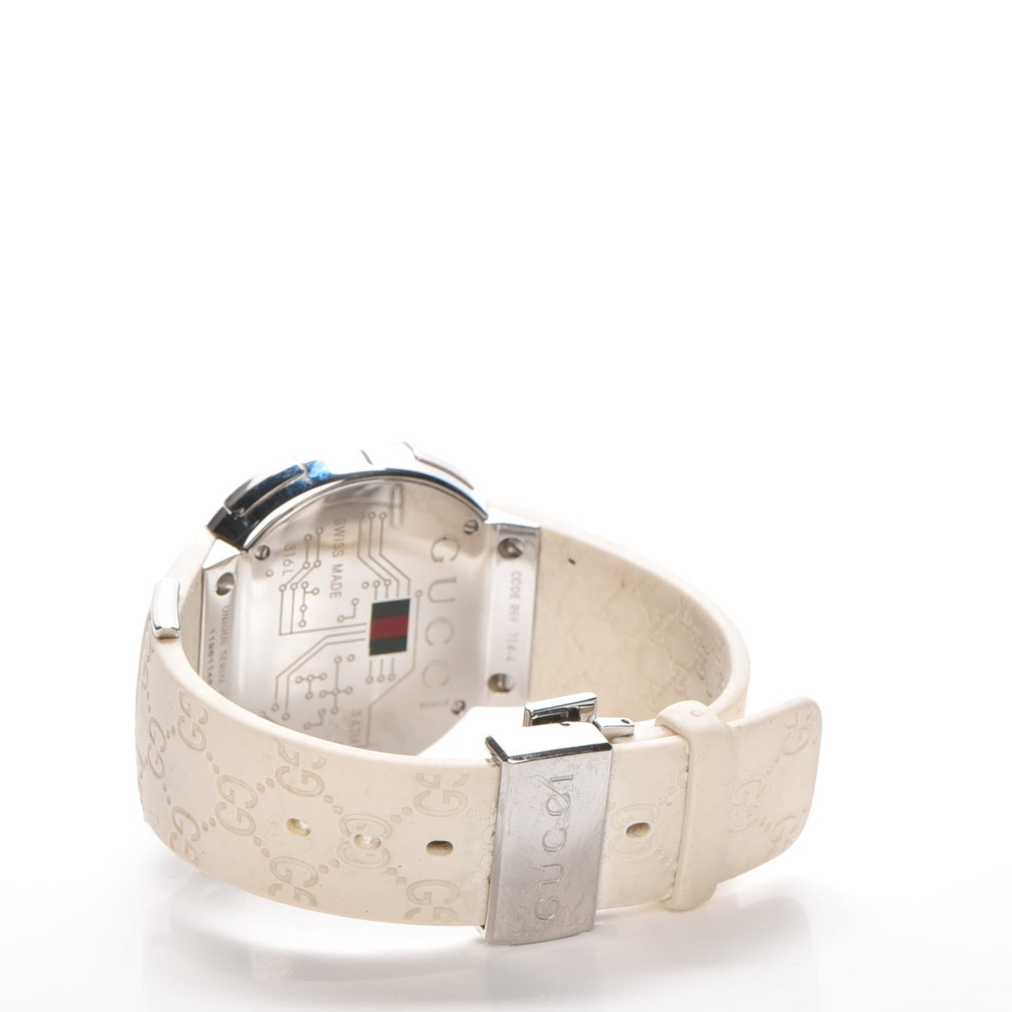 Stainless Steel Rubber 40mm Digital I-Gucci Watch