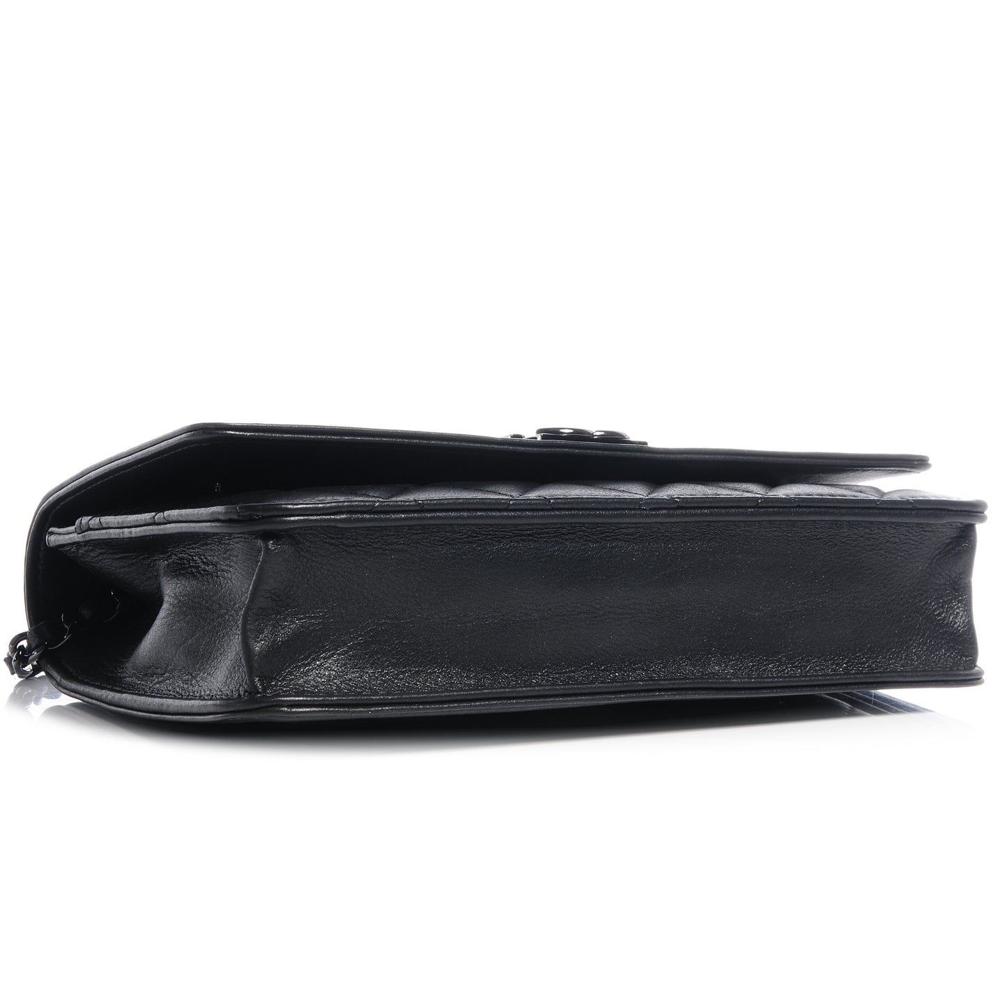 Lambskin Quilted Boy Wallet On Chain WOC So Black