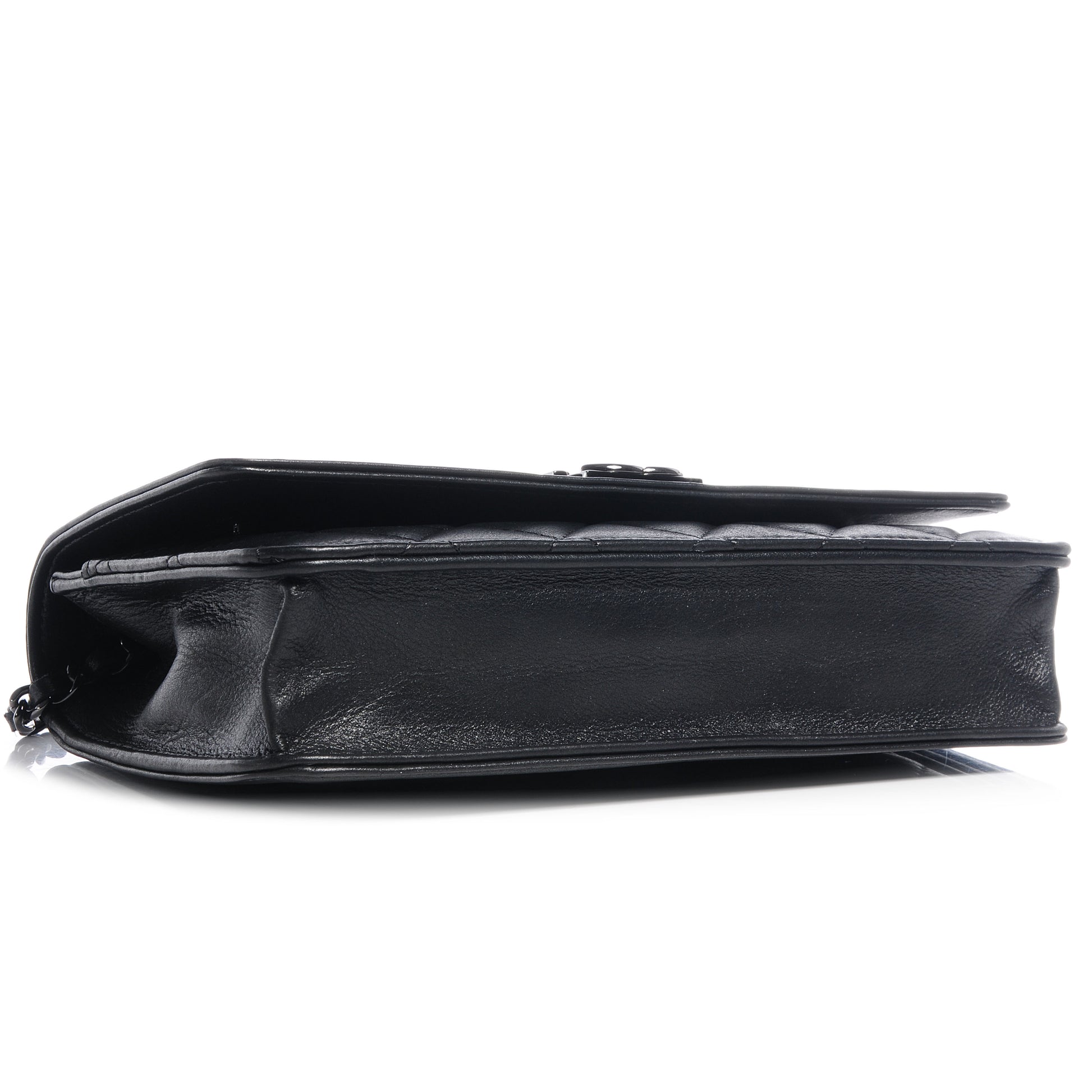 Chanel Lambskin Quilted Boy Wallet On Chain WOC So Black 4 of 9