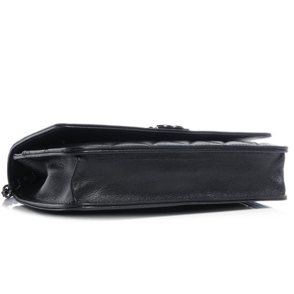 Chanel Lambskin Quilted Boy Wallet On Chain WOC So Black 4 of 9